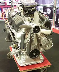 Photographie du moteur V6 de la Lancia Aurelia