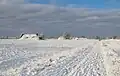 Le parc sous la neige - ancien bunker