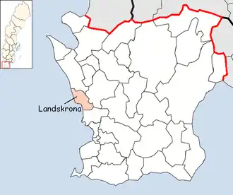 Localisation de Landskrona