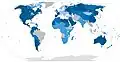 Étendue des six langues combinées.