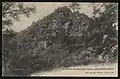 Les falaises des Montagnes Noires en Laniscat (carte postale, vers 1905).