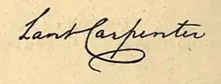 signature de Lant Carpenter