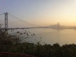 Le pont "Tsing-Ma" à Hong Kong
