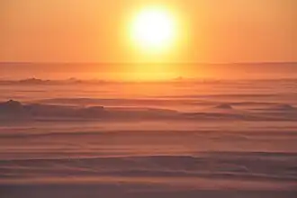 Coucher de soleil.