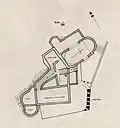 Plan du château de Laroque.