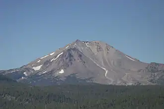 Vue du pic Lassen depuis le nord-est.