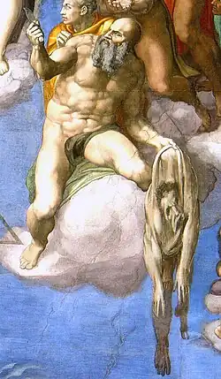 Michel AngeAutoportraitLe Jugement dernier (détail)entre 1535 et 1541