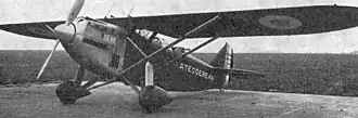 Vue de l'avion.