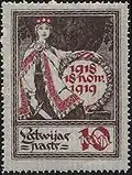 Timbre postal letton. 1919.