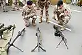 Soldats lettons avec des mitrailleuses MG3, FN MAG et HK21