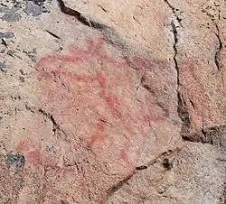 Peintures sur rocher de Saraakallio (élan).