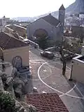 Pavement au Lavatoio Comunale di Ulassai réalisé avec Maria Lai