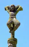 Le calvaire de Laz : partie sommitale (Le mauvais larron).