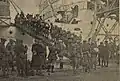 Le Ier bataillon du 3e&nbsp;RTM, reformé au Maroc, embarque à Casablanca pour rejoindre la France (11 janvier 1936).