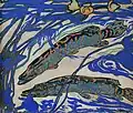 Les Brochets, 1922, gouache sur carton, 56&nbsp;×&nbsp;66&nbsp;cm