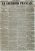 Première page du Courrier français du 18 janvier 1851.