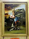 Tableau - Saint Michel. Copie d'après le Petit saint Michel de Raphaël.