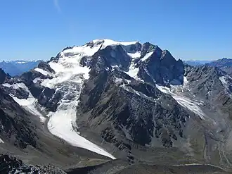 Vue du mont Vélan depuis Meitin.