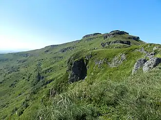 Vue depuis le haut du cirque de Chamalière.