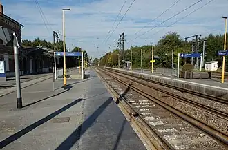 Vue sur les quais de la gare du Quesnoy.