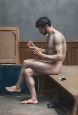 Le Repos du modèle (1889), pastel, Le Havre, musée d'Art moderne André Malraux.