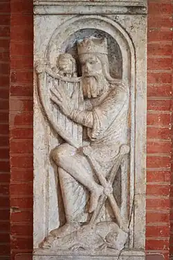 Anonyme toulousain, Le Roi David accordant sa harpe.