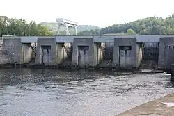 Détail des portes en aval.