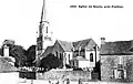 Le Sourn : l'église paroissiale Saint-Julien au début du XXe&nbsp;siècle (carte postale).
