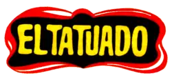 Titre jaune « El tatuado » entouré de rouge et de noir.