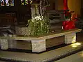 Le banc de communion.