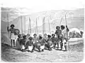 Hommes Afar dans le désert de Danakil, vers 1862.