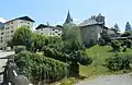 Le bourg d'Ugine ancien (à droite) et nouveau (à gauche)
