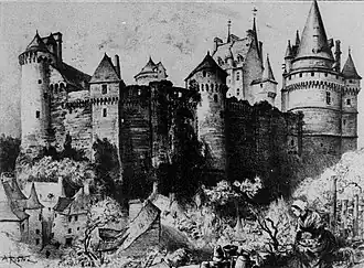 Le château de Vitré vers 1900.