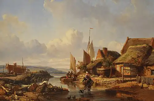 Charles Mozin, Le confluent du ruisseau de Calenville avec la Touques.