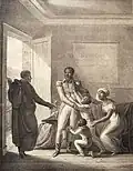 L'entrevue d'Ennery : le général Toussaint Louverture supplié par ses enfants et sa femme d'abandonner la cause des Noirs.