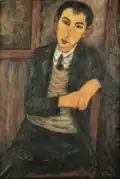 Le Jeune Peintre Aron Haber Beron, 1924, huile sur toile, 92&nbsp;×&nbsp;65&nbsp;cm.