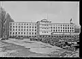 Le palais de la foire de Lyon, vue de côté en 1924.