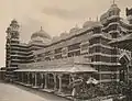 Le Pavillon Indien à l'exposition universelle de 1889. Photo en noir et blanc représentant le bâtiment.