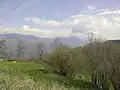 Le paysage depuis Salles.