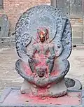 Statue de Vishnou montant Garuda