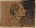 Le vieux sorcier (1895, dessin, pierre noire, Musée des beaux-arts de la ville de Paris)