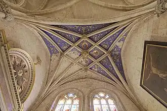 Chapelle du déambulatoire, voûte à liernes et tiercerons