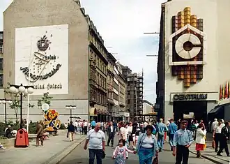 Enseigne au néon C logo à Leipzig.