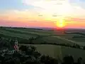 Coucher de soleil sur l'Oberleis, non loin d'Ernstbrunn.