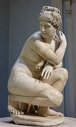 Salle 23. Une version de la « Vénus accroupie », Ier siècle.