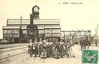 Fosse no&nbsp;2 , photo de groupe datée du 13 mai 1913.