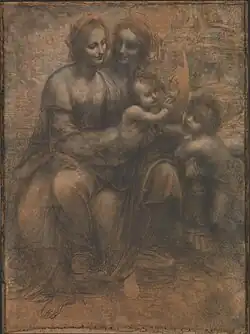Ébauche de tableau comportant 2 femmes et 2 bébés