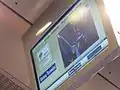 Écran à cristaux liquides à l'intérieur d'un train