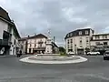 Fontaine - statue "L'électricité éclairant Les Abrets"