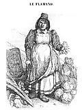 Costume paysan féminin du XIXe&nbsp;siècle.